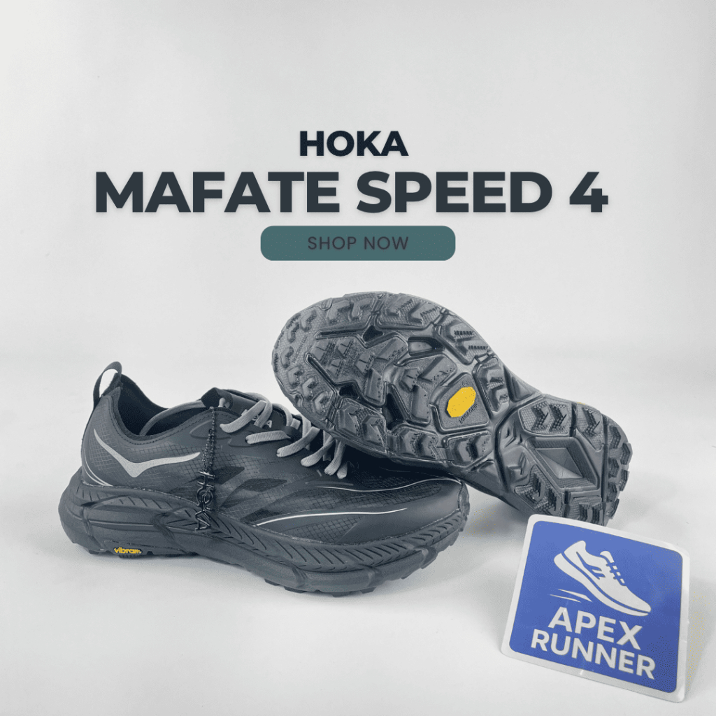 Sepatu Hoka One One Mafate Speed 4 Black Authentic