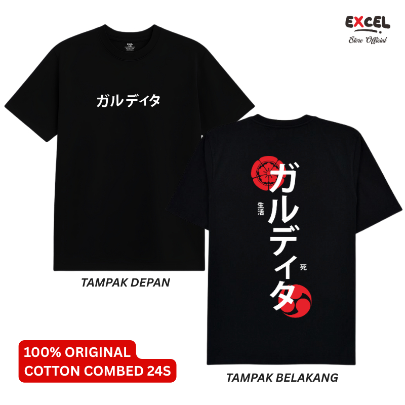 Kaos Distro Unisex Pria Wanita Motif Jepang Baju Atasan Pria Kaos Lengan Pendek Combed 24s