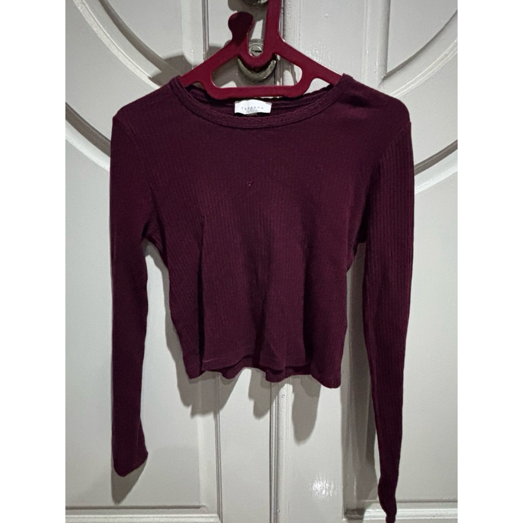 Kaos Maroon Topshop