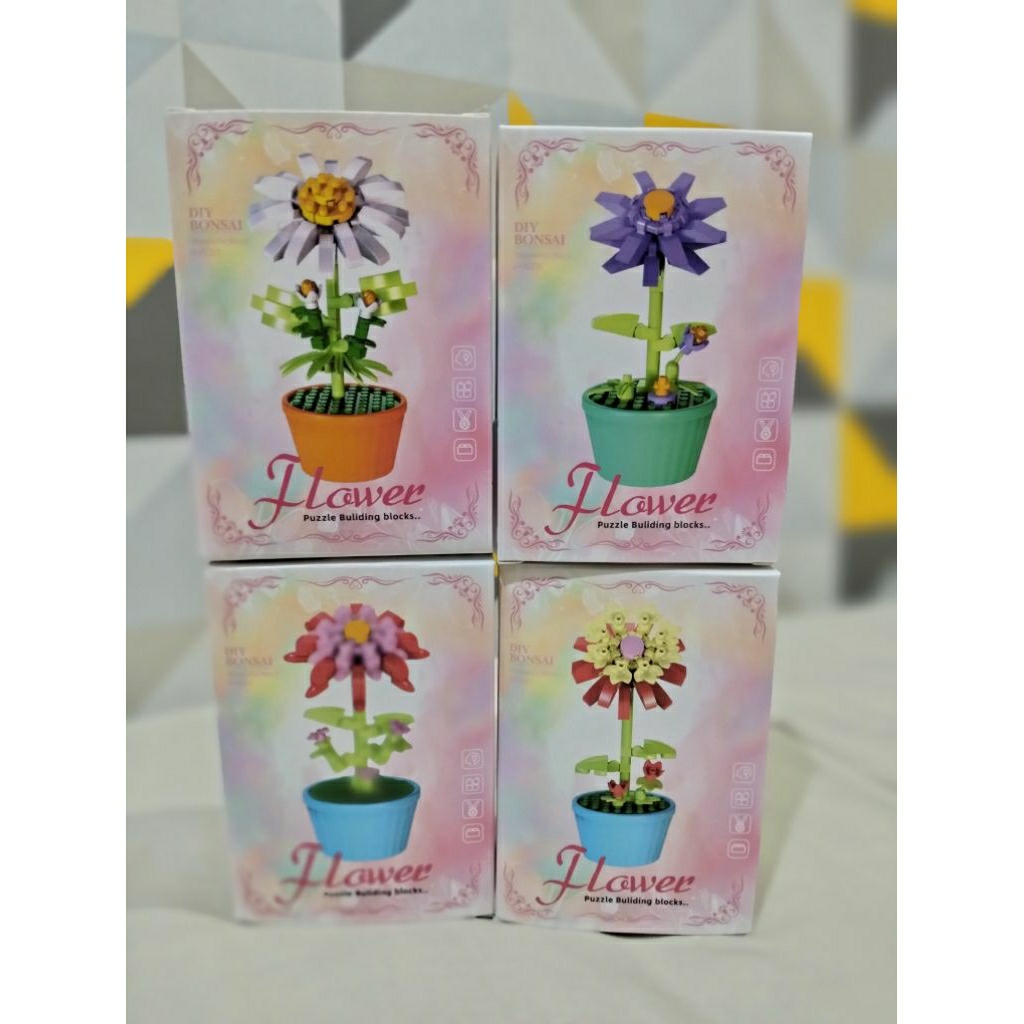 flower mini brick bunga mini pajangan lego kecil