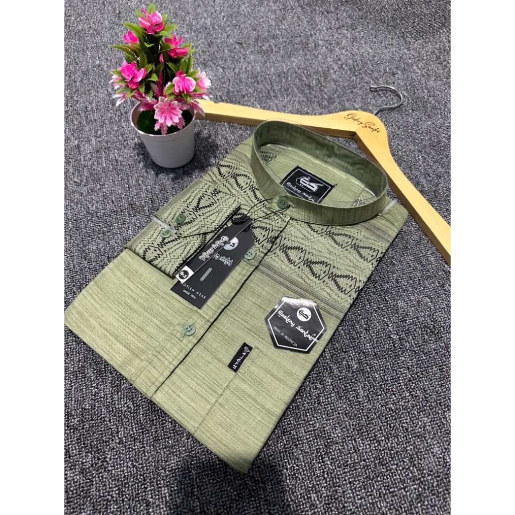 Kemeja Pria Lengan Panjang Manset Kemeja GalerySantri