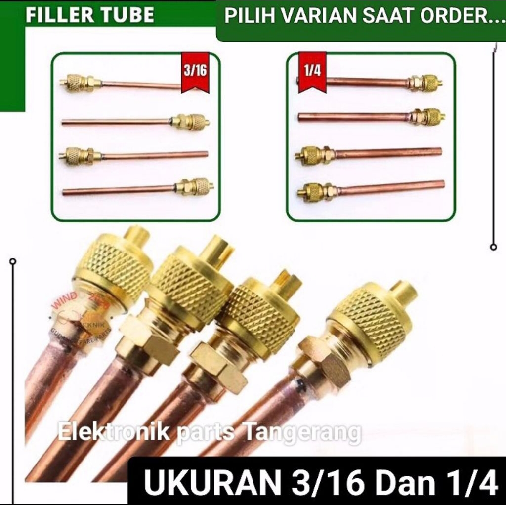 PENTIL PENGISIAN KLEA 1/4 & 3/16 PENTIL PENGISIAN FREON KULKAS FILLER TUBE PENTIL PENGISIAN FREEZER 