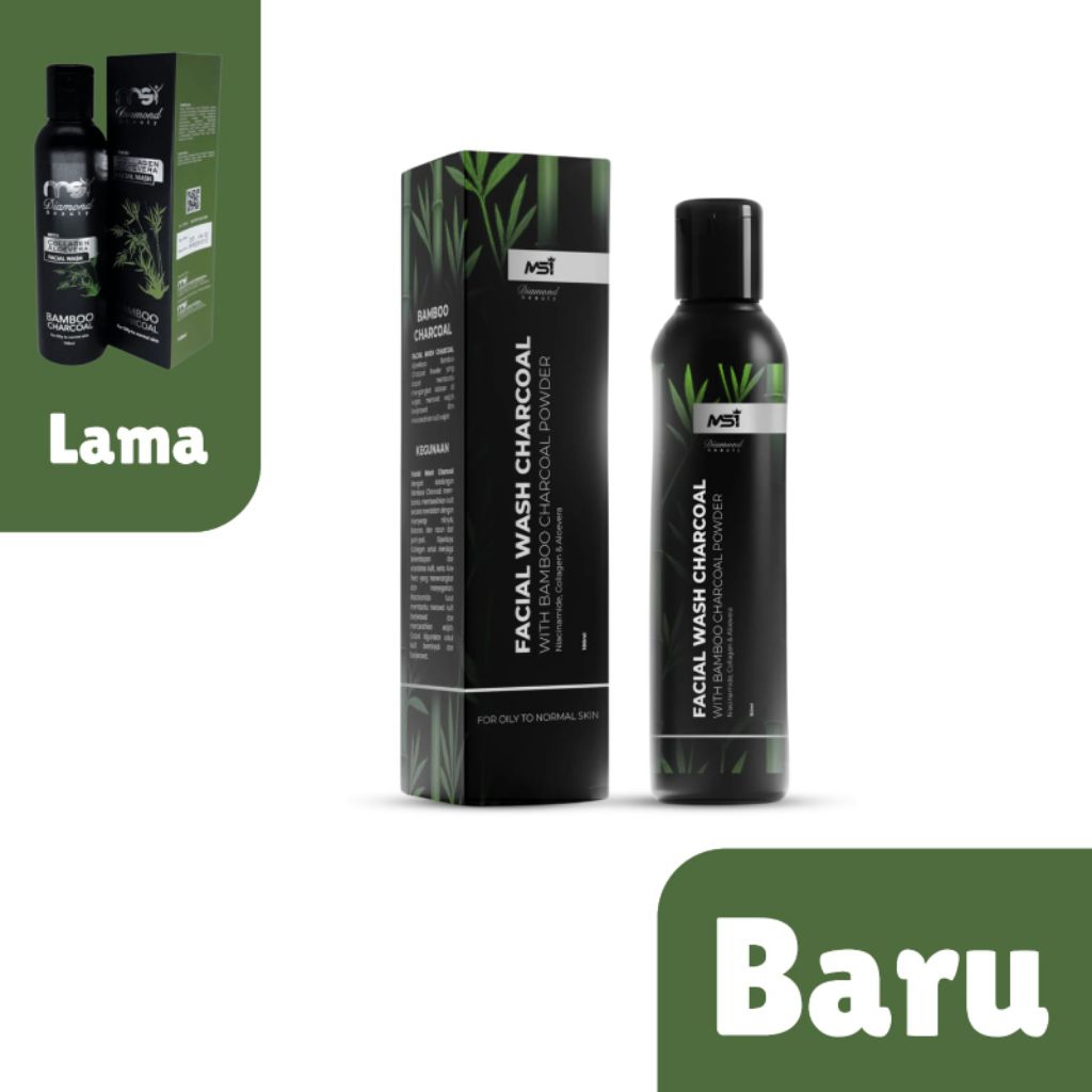 Facial Wash Bamboo Charcoal Sabun Bamboo Cair MSI ORI Sabun Muka Bambu Ori Sabun Wajah Bamboo Charco