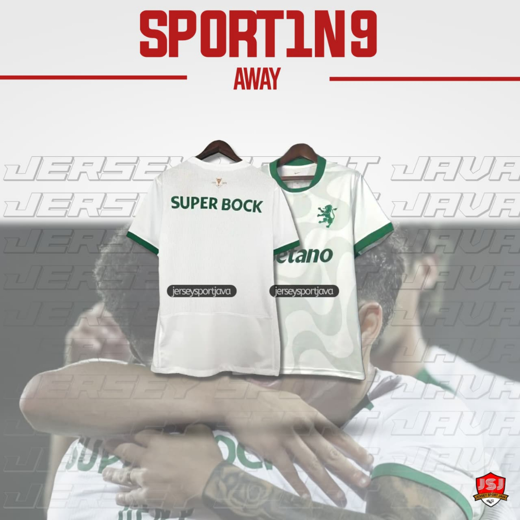 ( BISA COD ) JERSEY BAJU BOLA PRIA SPORTING LISBON AWAY 2025 2026 NEW GRADE ORI IMPORT - BEST HIGT Q