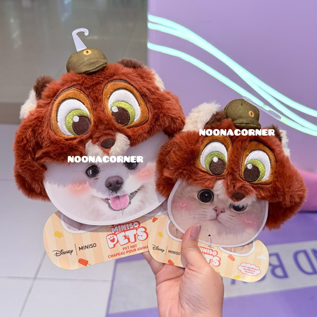 Miniso x Disney ‼️ Pet Hat / Aksesoris Topi Kucing & Anjing Zootopia Collections (Small / Large) Jud