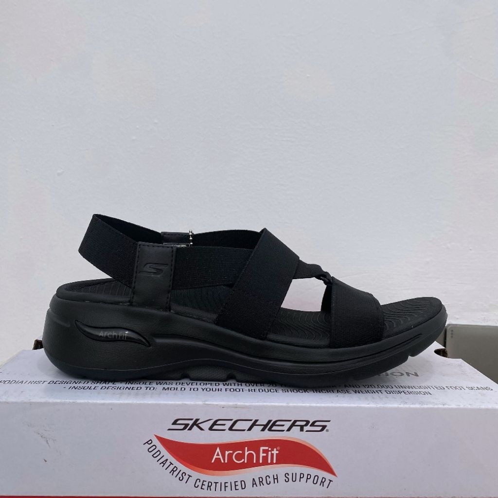 SKECHERS SANDAL GO WALK ARCH FIT WOMENS SANDAL - BLACK
