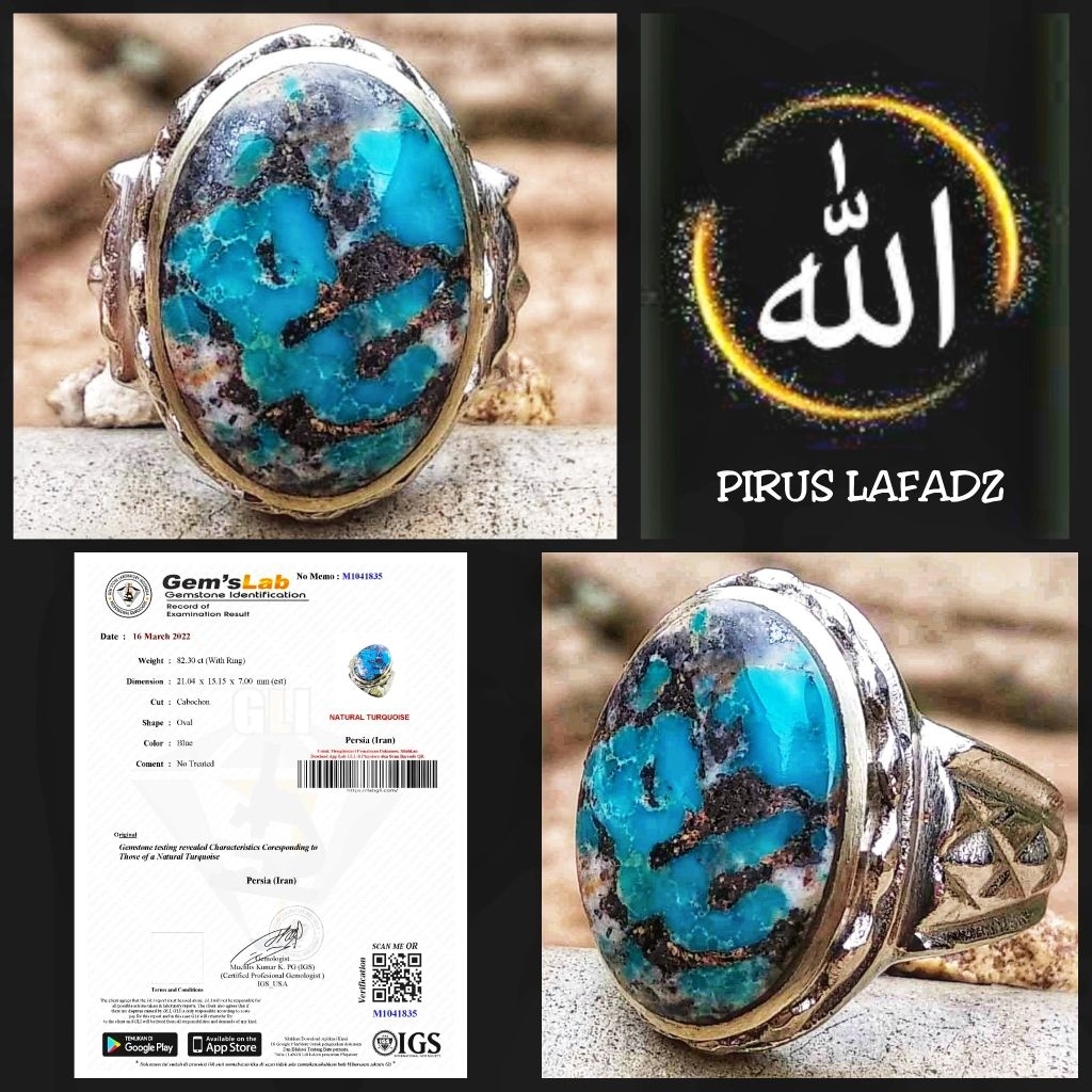 natural batu pirus gambar lafadz NTE asli persian.