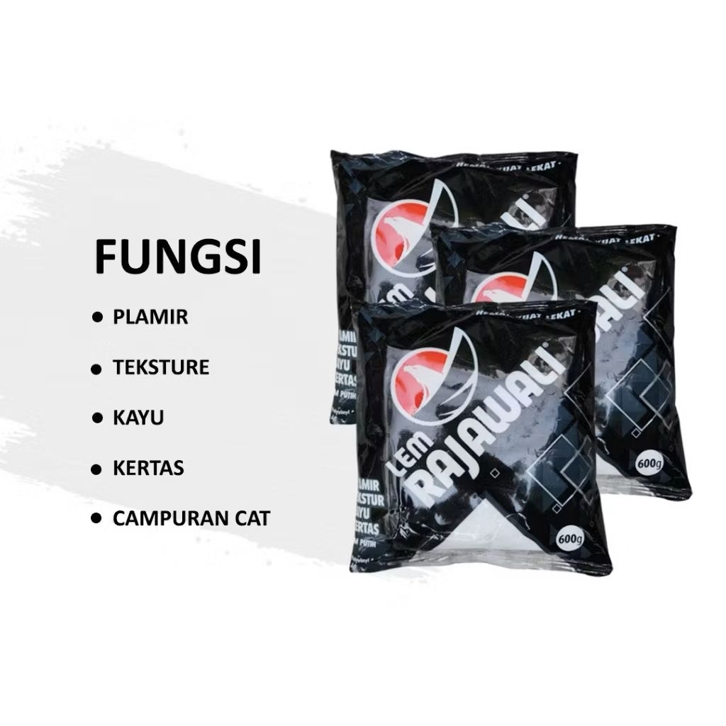 LEM RAJAWALI PVAC untuk kayu kertas tekstur campuran plamir cat tembok beton