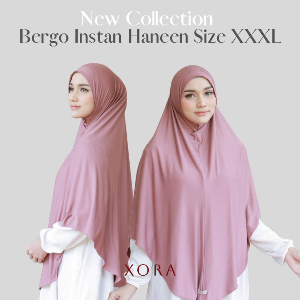 (Xora) Haneen Viscose Rayon Size XXXL Syari - Hijab Malay Kerudung Wanita Muslim Instan Daily Malay 