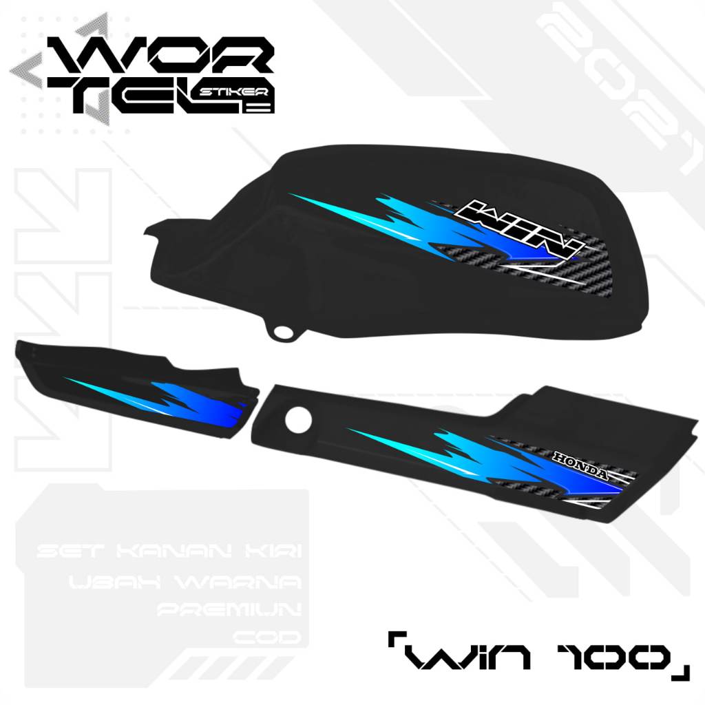Striping Honda Win - Stiker Transparan Honda Win 100 Carbon (Sudah Terpotong)