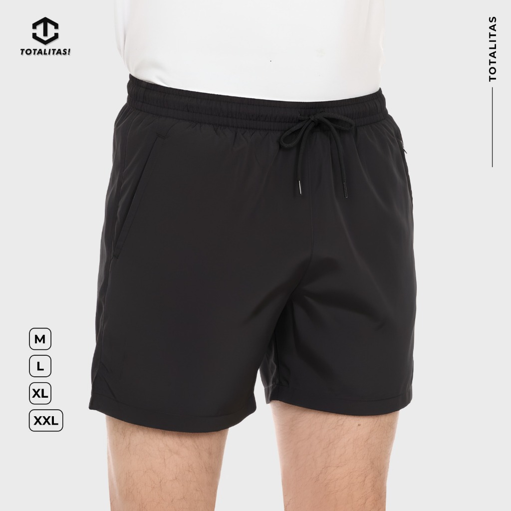 Celana Pendek Kolor Olahraga Polos Unisex Saku Resleting Sport Terbaru