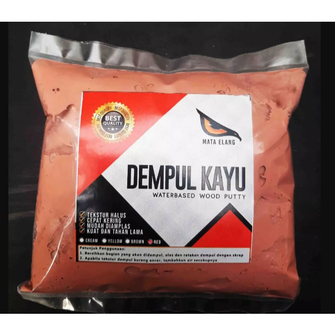 Dempul Kayu Cap Mata Elang 800 Gram Bedak Kayu Instan Siap Pakai Meratakan Dinding Cat
