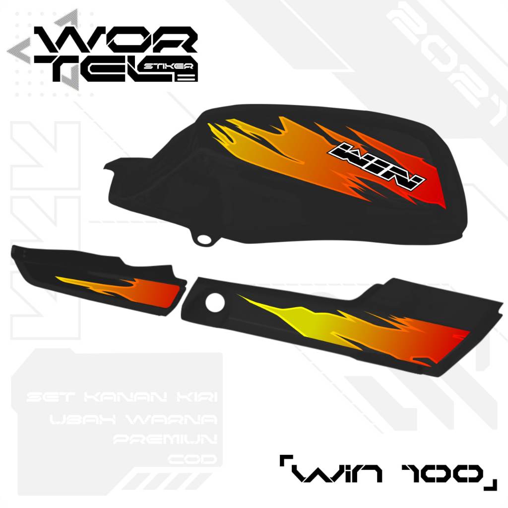 Striping Honda Win - Stiker Transparan Honda Win 100 Retro Vol 3 (Sudah Terpotong)