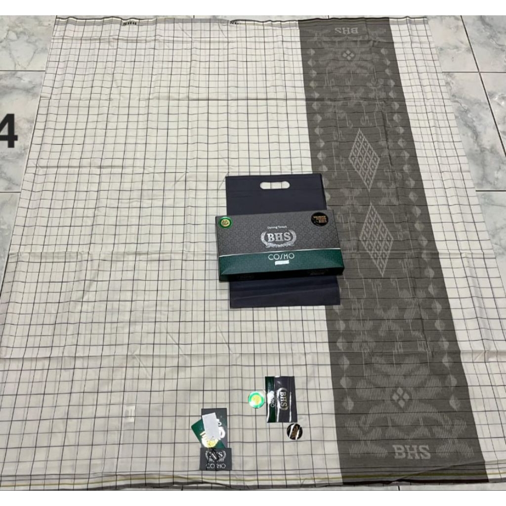 SARUNG BHS COSMO TIPE DGP KOTAK-KOTAK GRADE SILVER