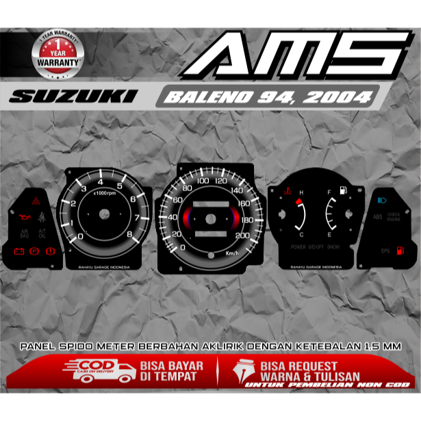 PAPAN SPEEDOMETER CUSTOM SUZUKI BALENO 94,2004