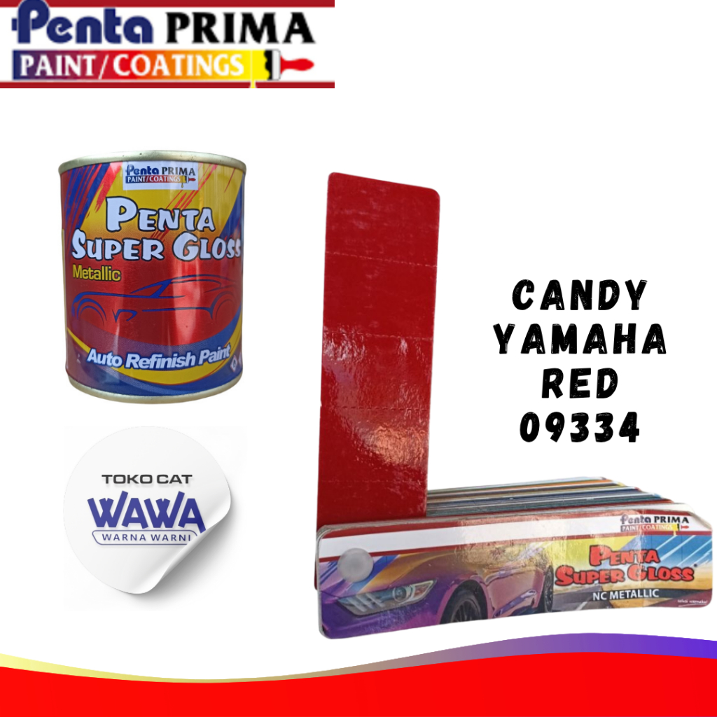cat duco Penta Super Gloss Candy Yamaha Red 09334 merah metallic yamaha 200gr