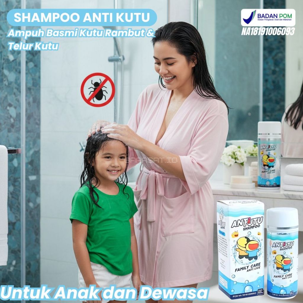 Sampo kutu herbal Antutu Pembasmi Telur kutu Rambut Ampuh Membasmi Kutu hingga Tuntas BPOM Untuk Ana