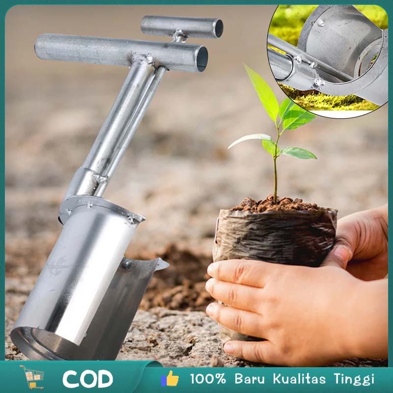 Alat Pelubang Tanah Pertanian Stainless Pelubang Tanah Alat Pertanian Pemindahan Bibit Tanaman Dan B
