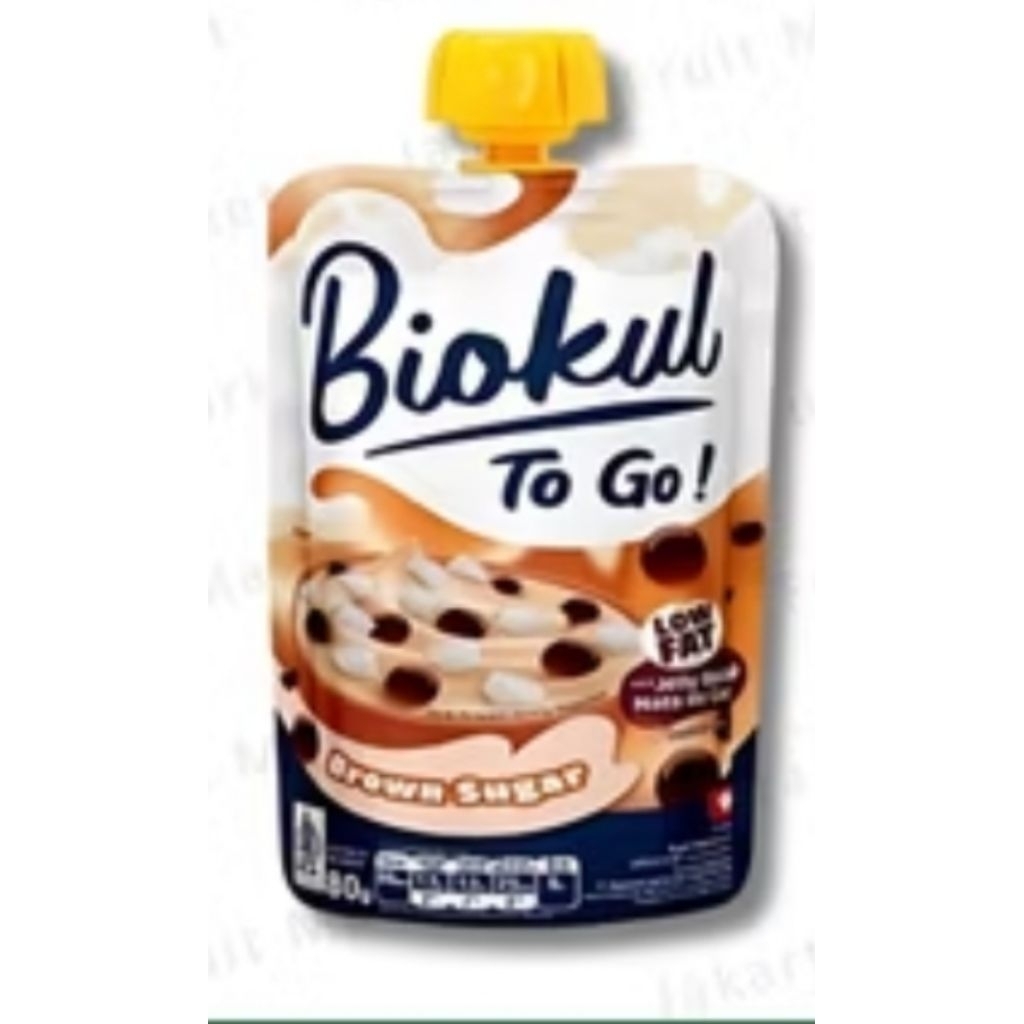 minuman Yogurt biokul rasa Brown Sugar Boba