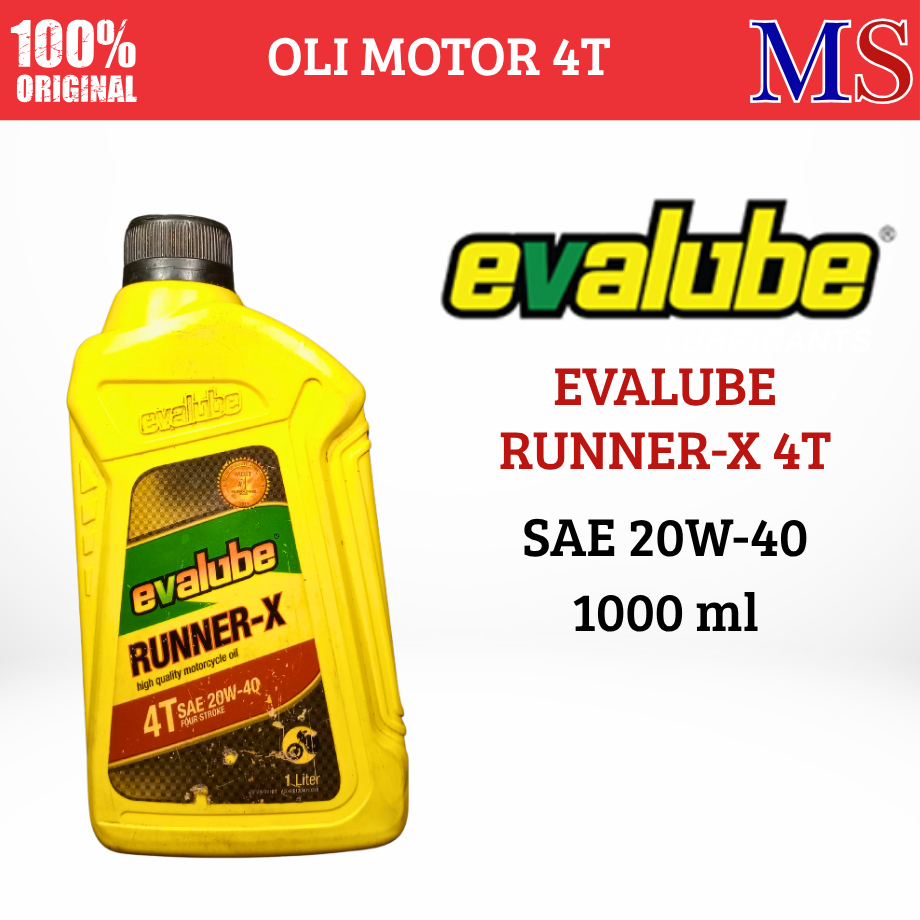 Evalube Oli Motor 4T Runner X 4T SAE 20W-40 1L Berkualitas Tinggi Oli Mesin Motor 4T