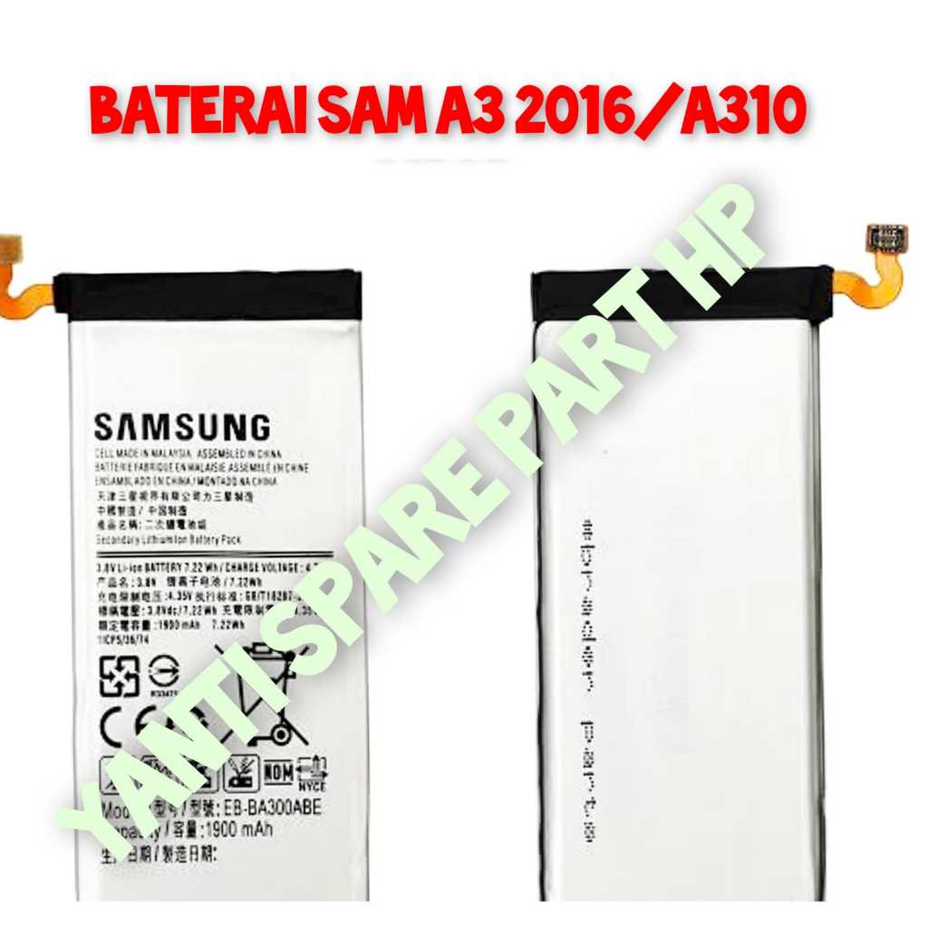 Baterai Samsung A3 2016 A310 A310F