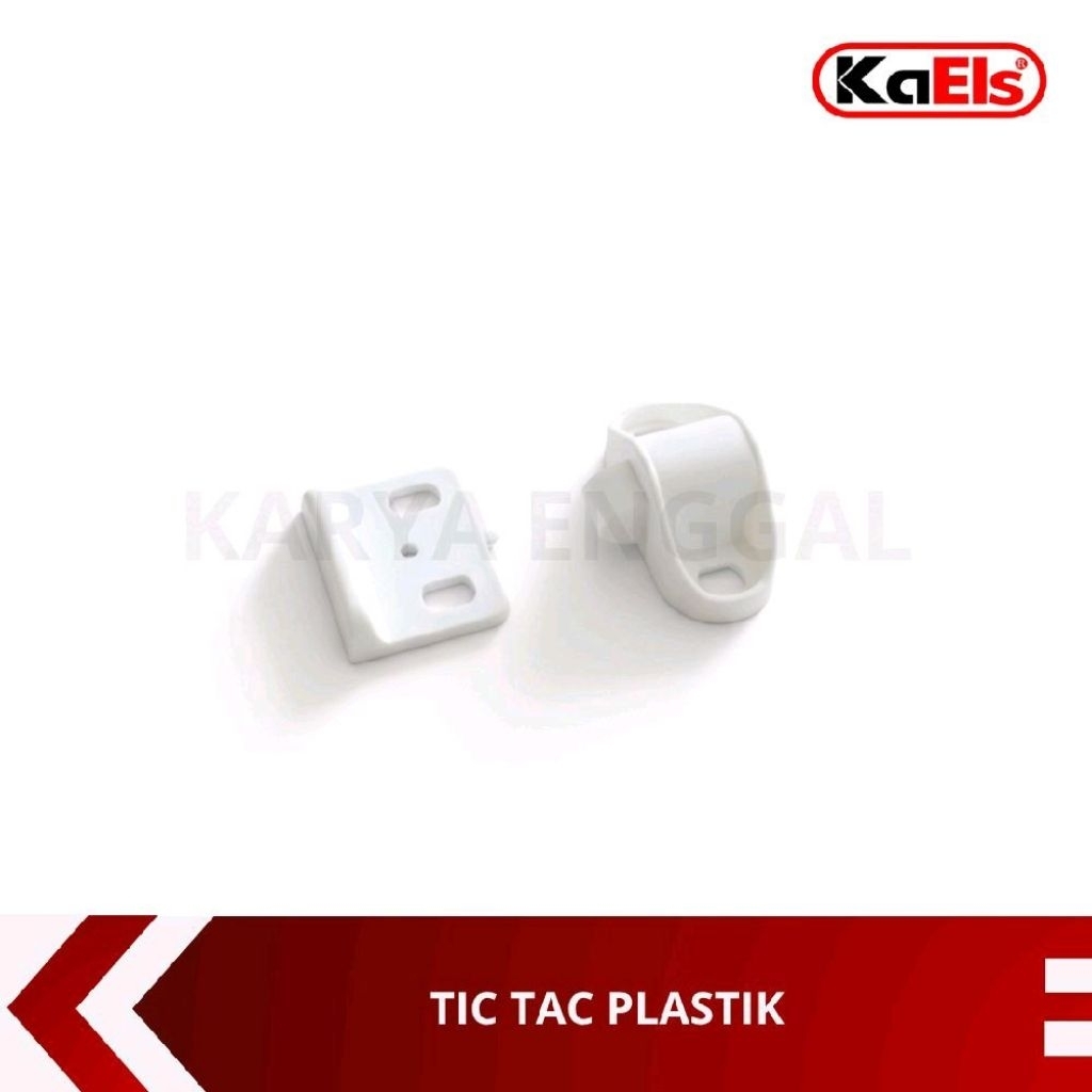 Tic Tac Plastik (Isi 20pcs)/Catches Plastic/Jepit Udang/Flip Flop/Kait Lemari