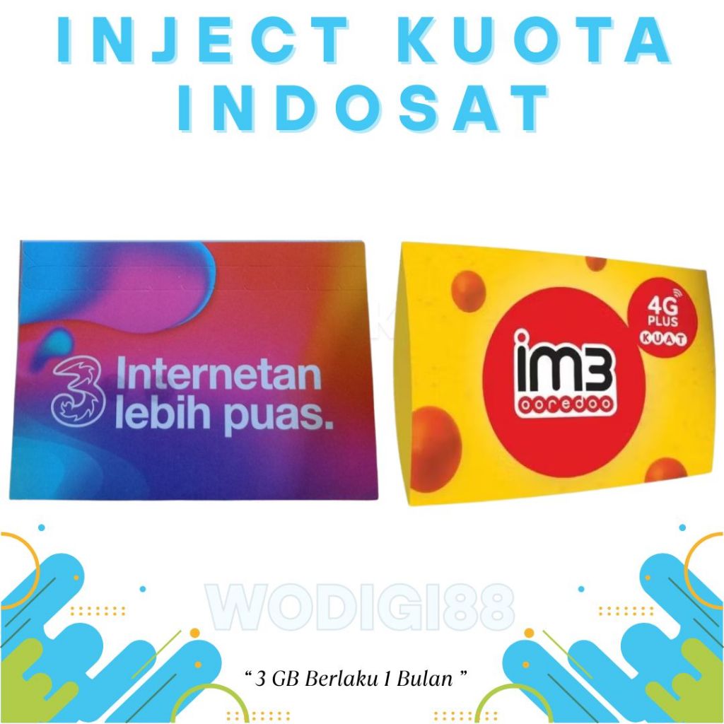 | INJECT | Paket Data IM3 & TRI 3GB 30 Hari