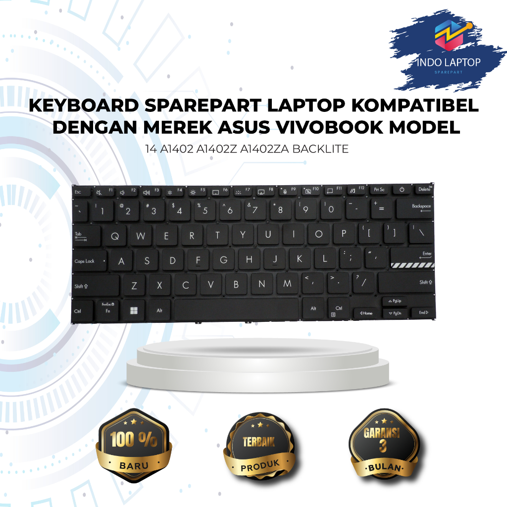 Keyboard Asus Vivobook 14 A1402 A1402z A1402za Backlite