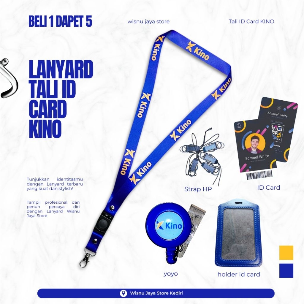 LANYARD KINO  |  TALI ID CARD KINO |  LANYARD TALI ID CARD KINO TERBARU HARGA GROSIR