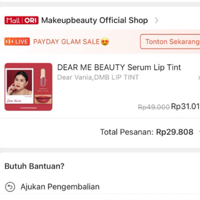 Dear Me Beauty Serum Lip Tint (Preloved)