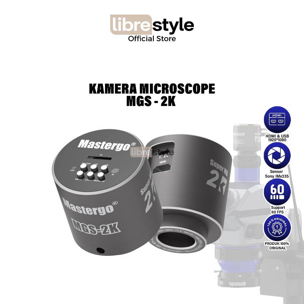 MASTERGO MGS-2K CAMERA HD MICROSCOPE ORIGINAL - KAMERA MIKROSKOP 2K 1080 HDMI - CAMERA MICROSCOPE TR