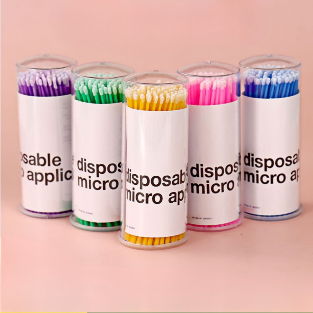 100pcs Microbrush / Microbrush eyelash / micro aplicator / Microbrush Dental / Microbrush tube