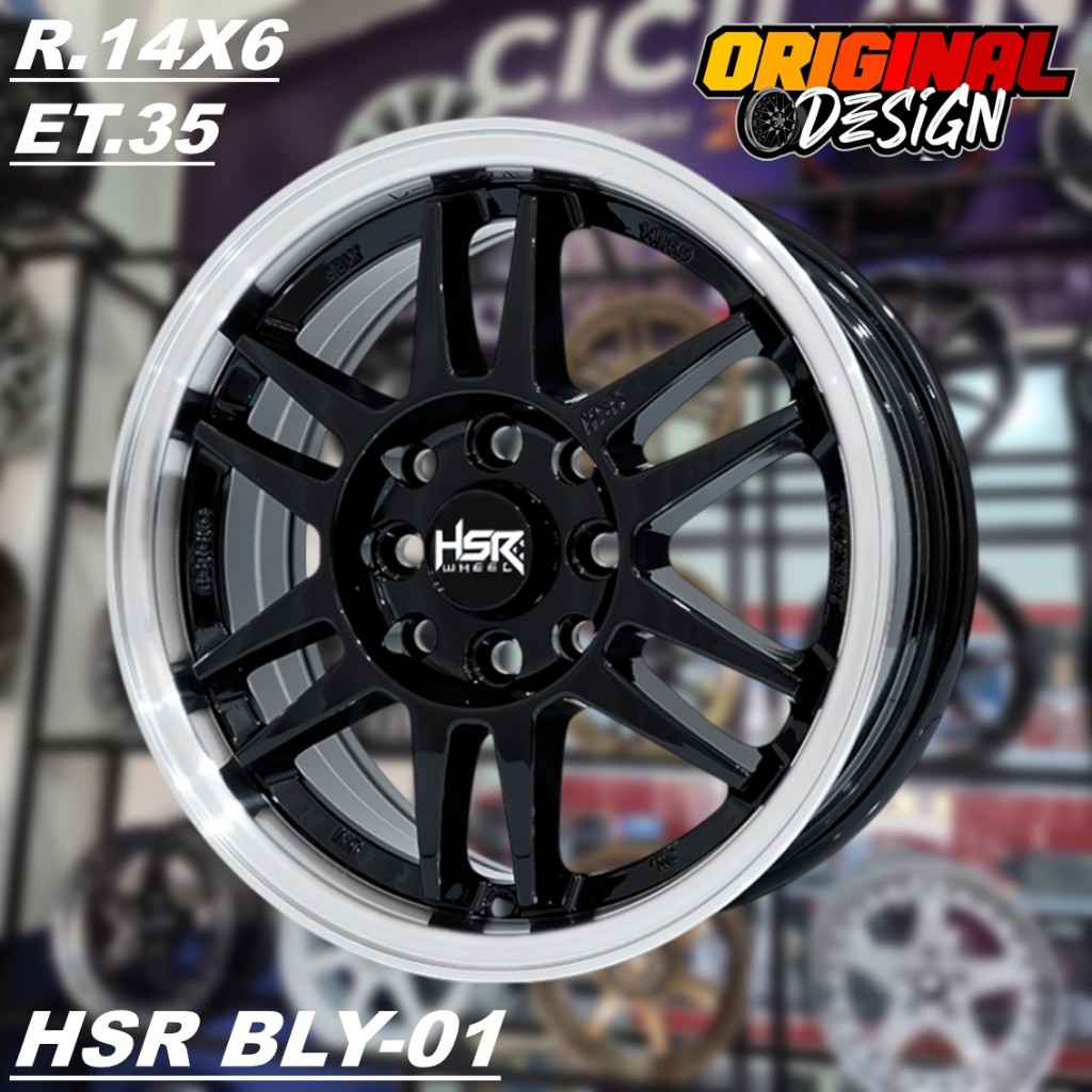 Velg Mobil BRIO AGYA SIGRA Ring 14 HSR BOROKO BLY01 R14 Lubang 4