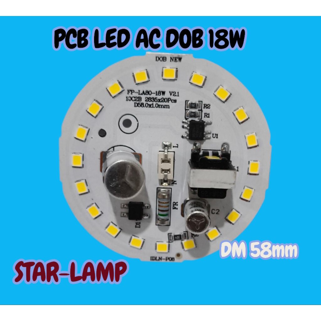 PCB LED AC NEW DOB 18w