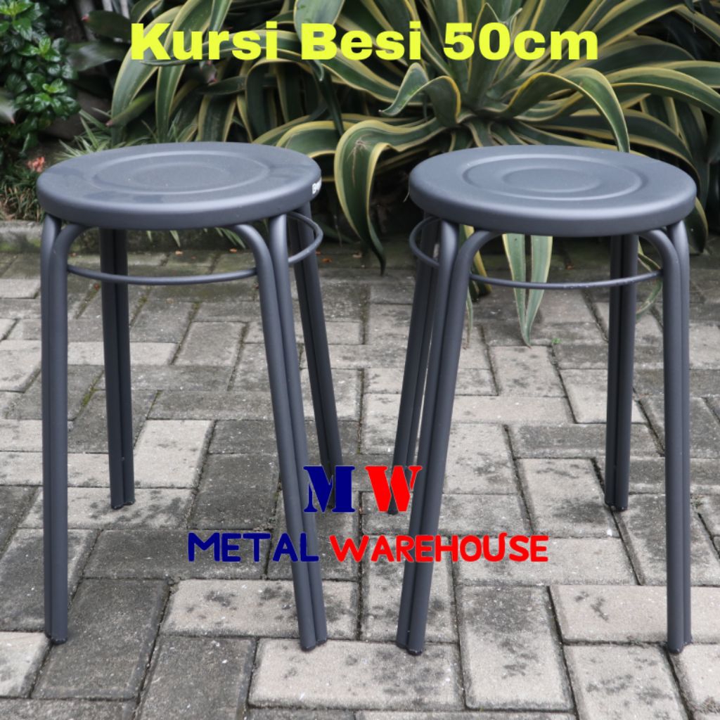 Kursi baso full besi / kursi bulat/Kursi besi ukuran 50cm