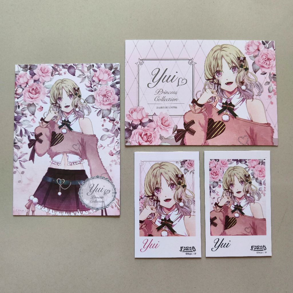 Official Merch Diabolik Lovers Yui Komori Bromida Polaroid Set Yui Princess Collection Pink Kuji Pri