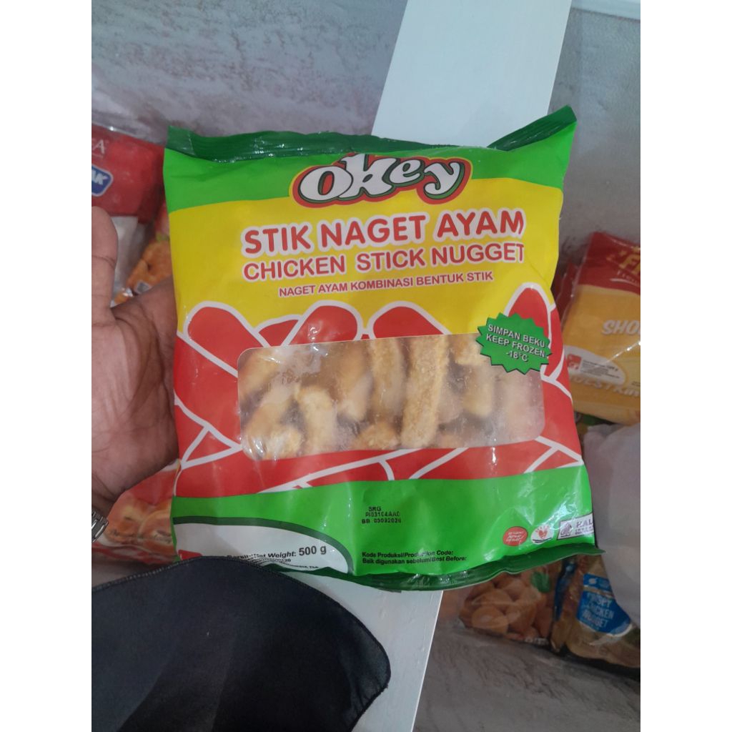 OKEY Nugget ayam stick, nugget ayam, nugget stick