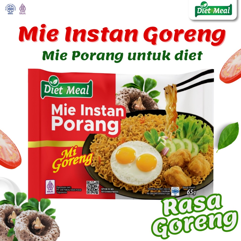DietMeal Mi Instan PORANG  Mie Goreng Organik Sehat