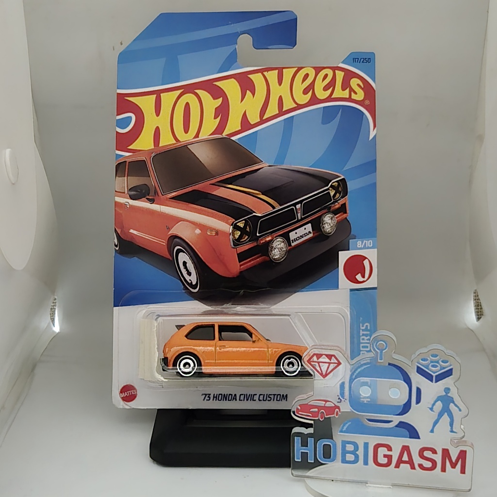 Hotwheels '73 Honda Civic Custom | Orange | HW Imports | JDM | Reguler Card