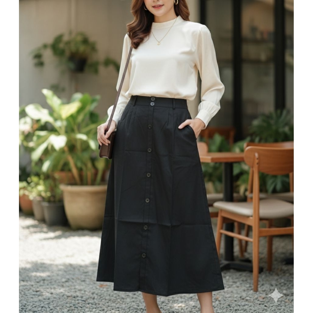 Rok Payung Bawahan Wanita Rok Panjang
