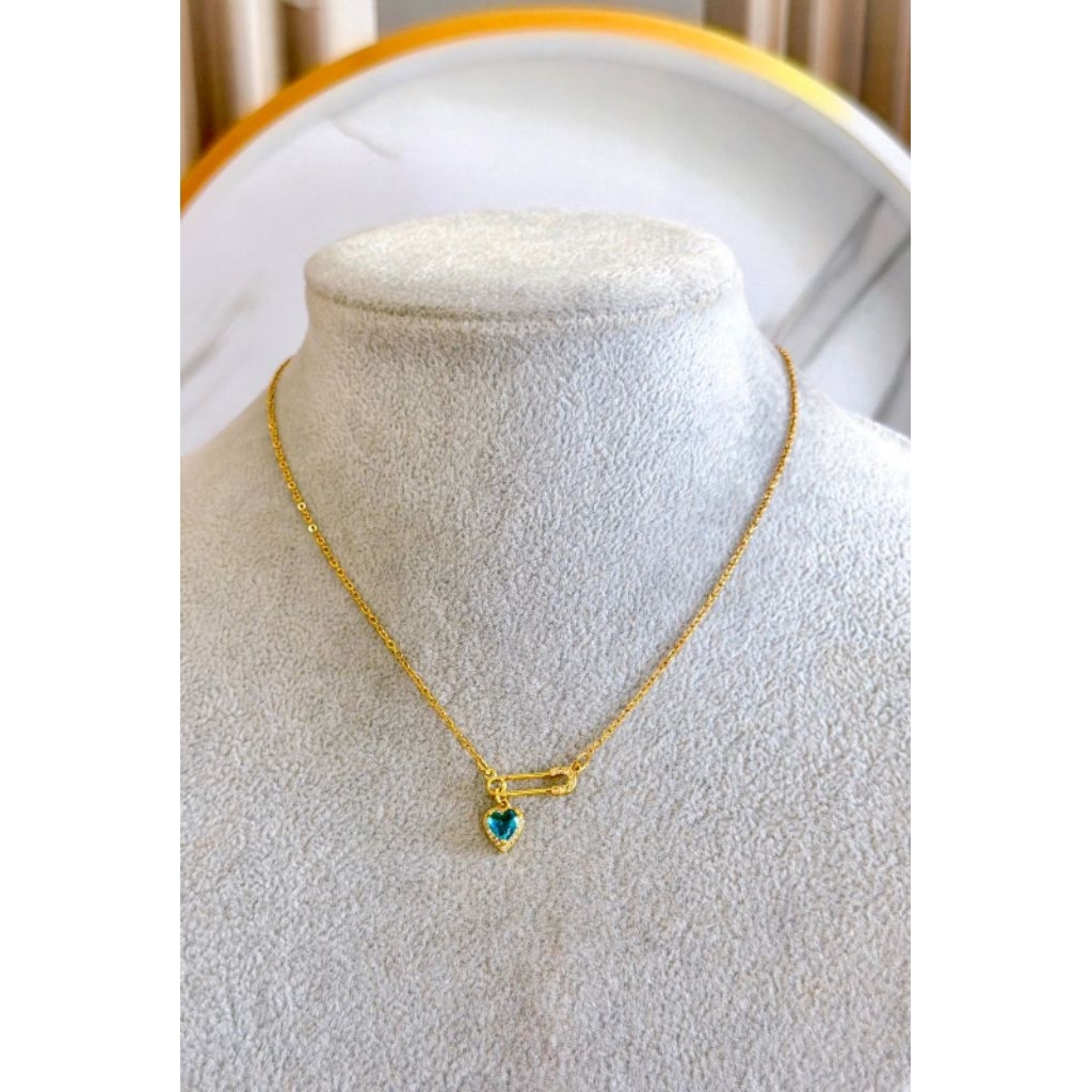 KALUNG RANTAI MATA TITANIUM GOLD