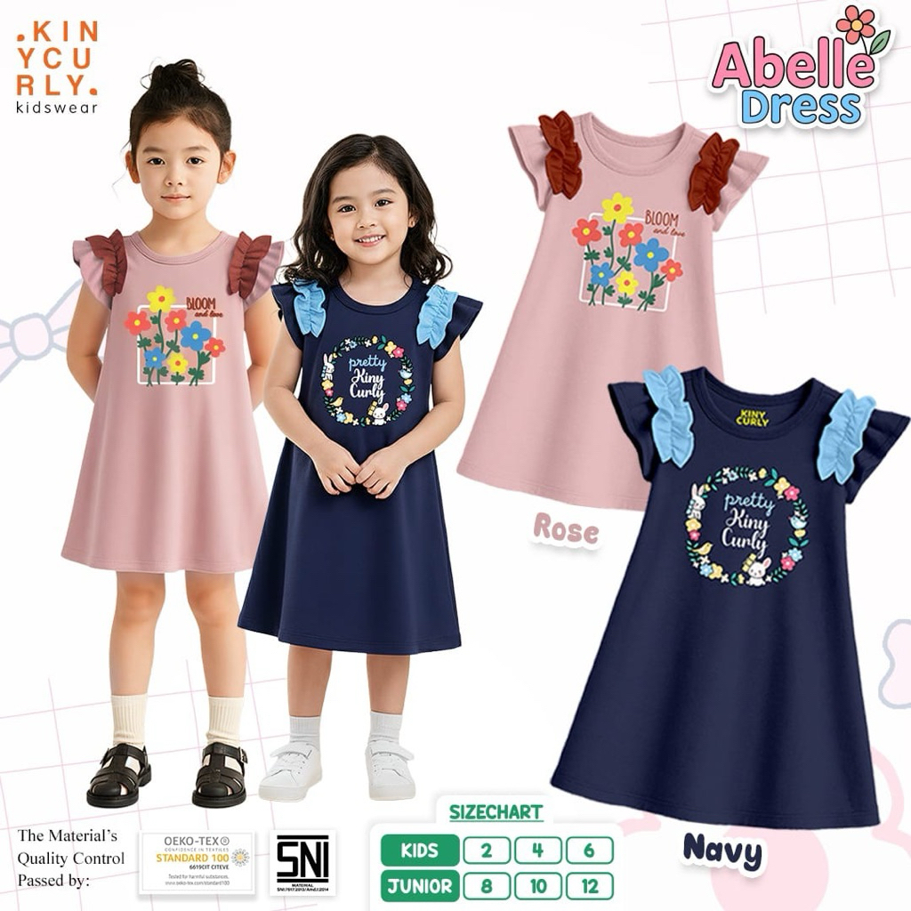abelle Dress ( Dress anak perempuan usia 2-12T selutut )