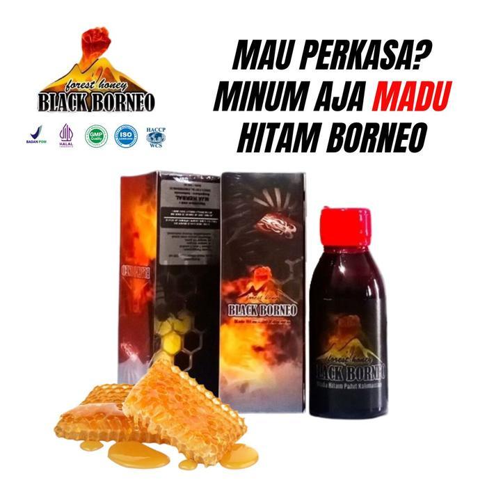 Black Borneo Madu Hitam Pahit 1 Botol 120ml Ori Madu MJA HERBAL