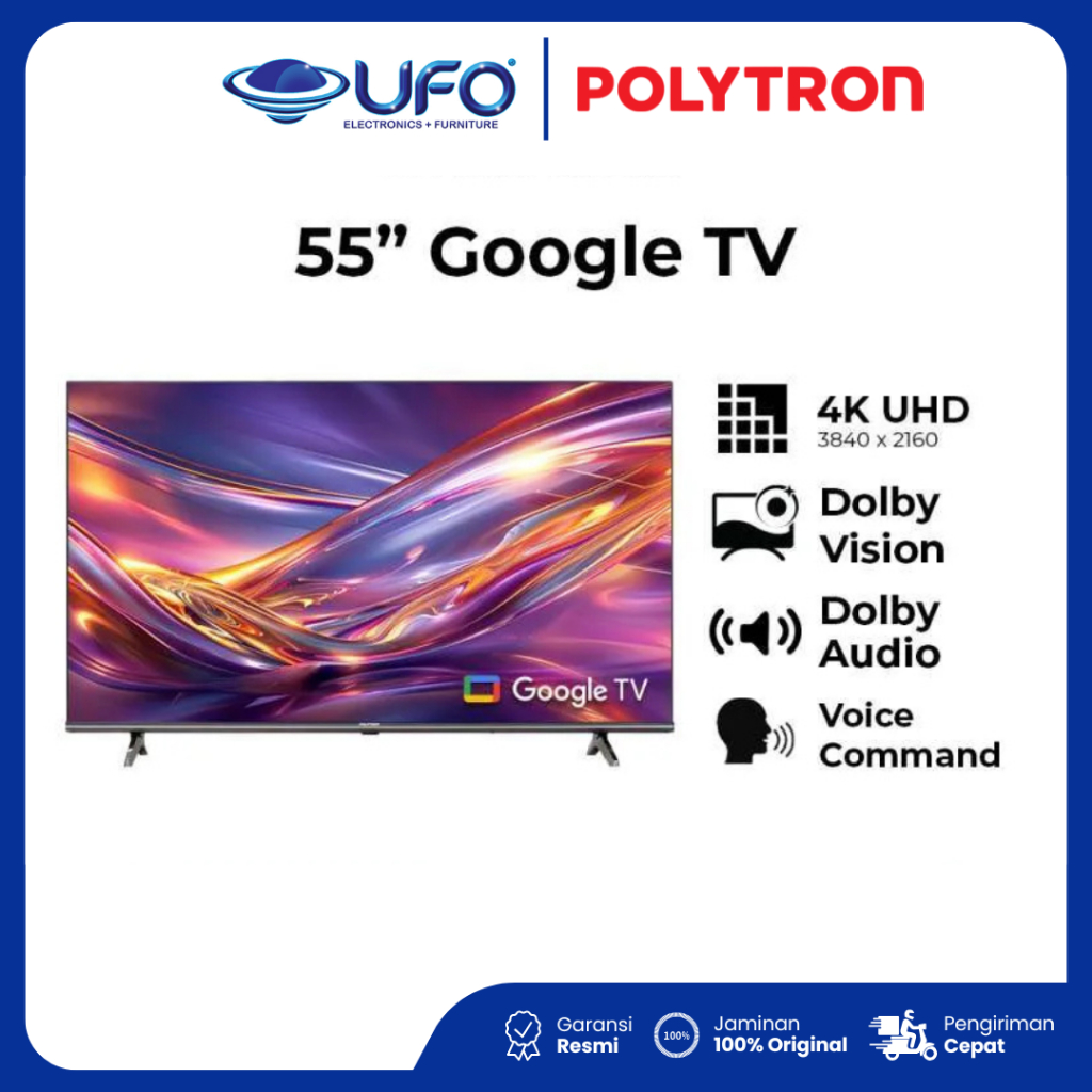 POLYTRON TV PLD55UG5059 Led 4K UHD Smart Google TV 55 Inch