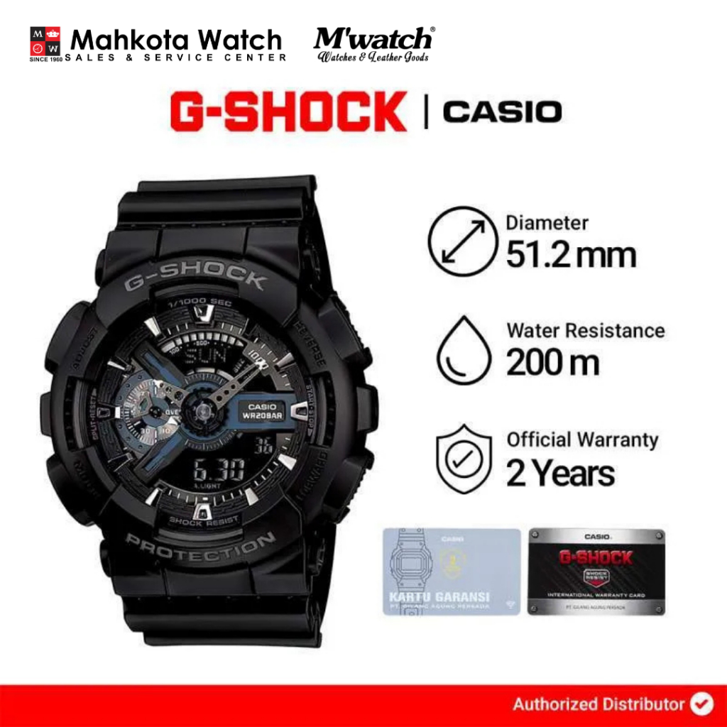 JAM TANGAN PRIA GSHOCK GA-110-1BDR