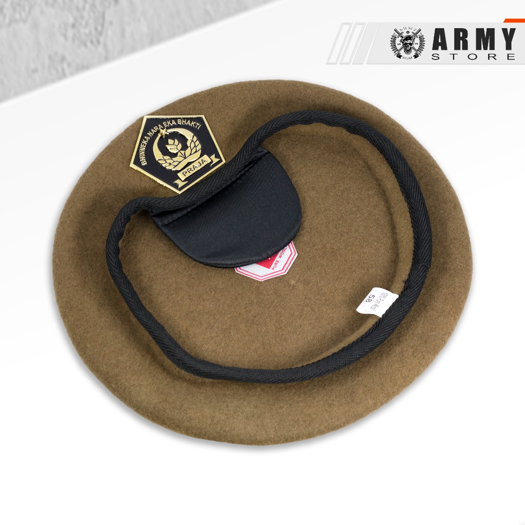 Baret taruna IPDN satu set dengan emblem merk camel