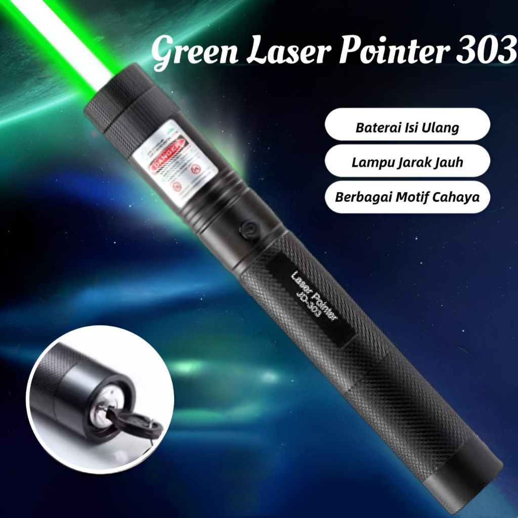 LASER 303 / LASER PRESENTASE / LASER HIJAU / GREEN LASER 303 •jshop•