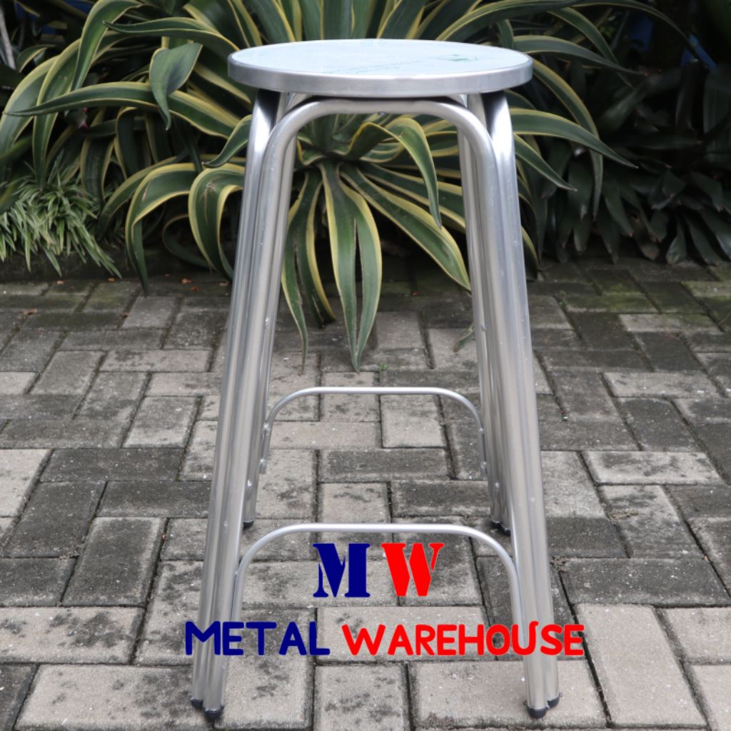 Kursi Aluminium bulat / kursi bar / kursi bina karya 70cm&60cm