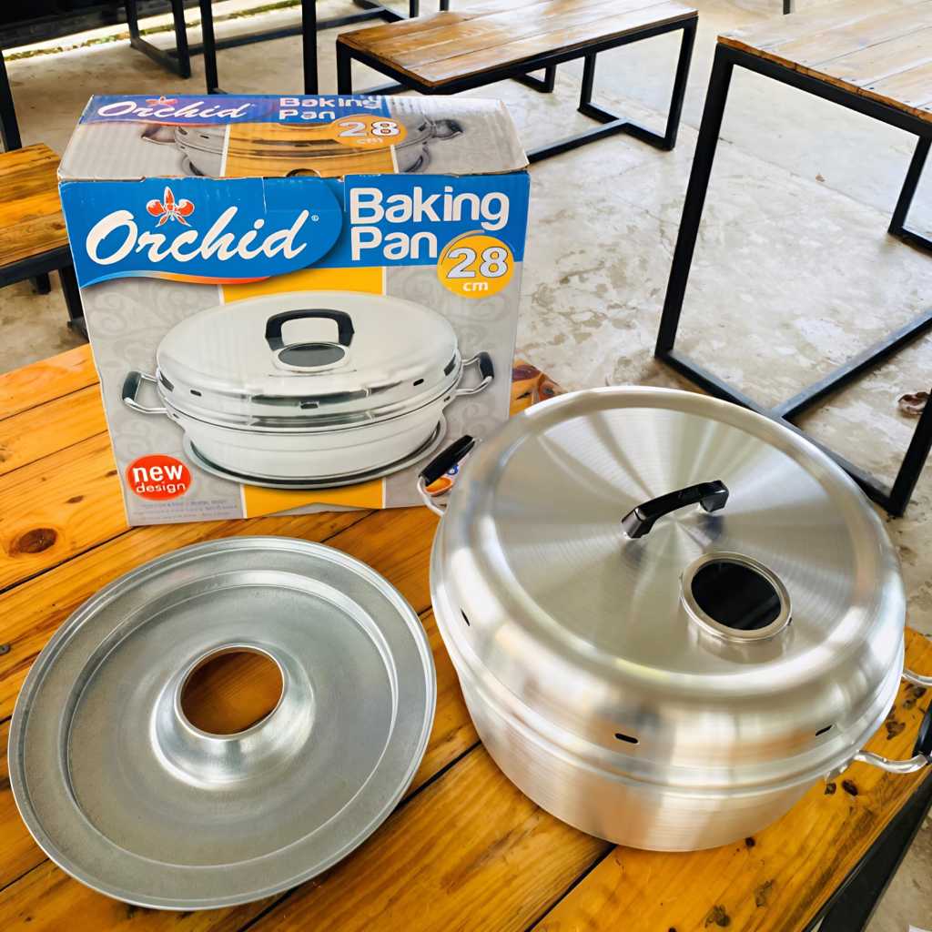 Baking Pan Orchid 22 Cm Oven 4 Telur Alumunium Orchid Baking Pan / Baking Pan / 24cm/28cm/22cm Panci