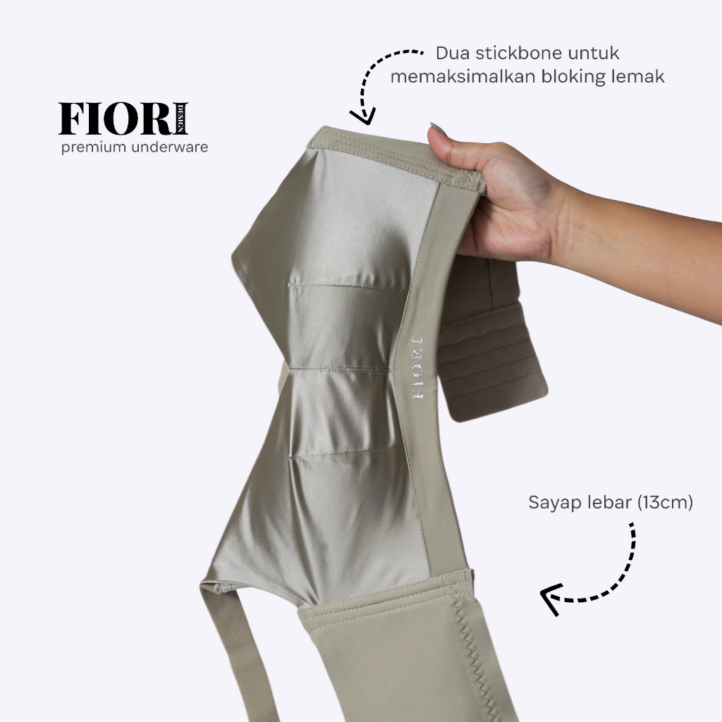 Fiori Brianna Bra Bh Wanita Wireless Full Cup Non-pad Tipis Seamless Polos Bahan Nylon Spandex Warna